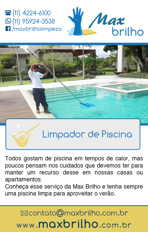 Max Brilho - Limpeza de Piscinas em So Bernardo do Campo, Assuno