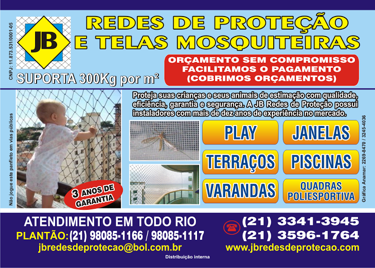 rede de proteo e Tela Mosquiteiro em Duque de Caxias