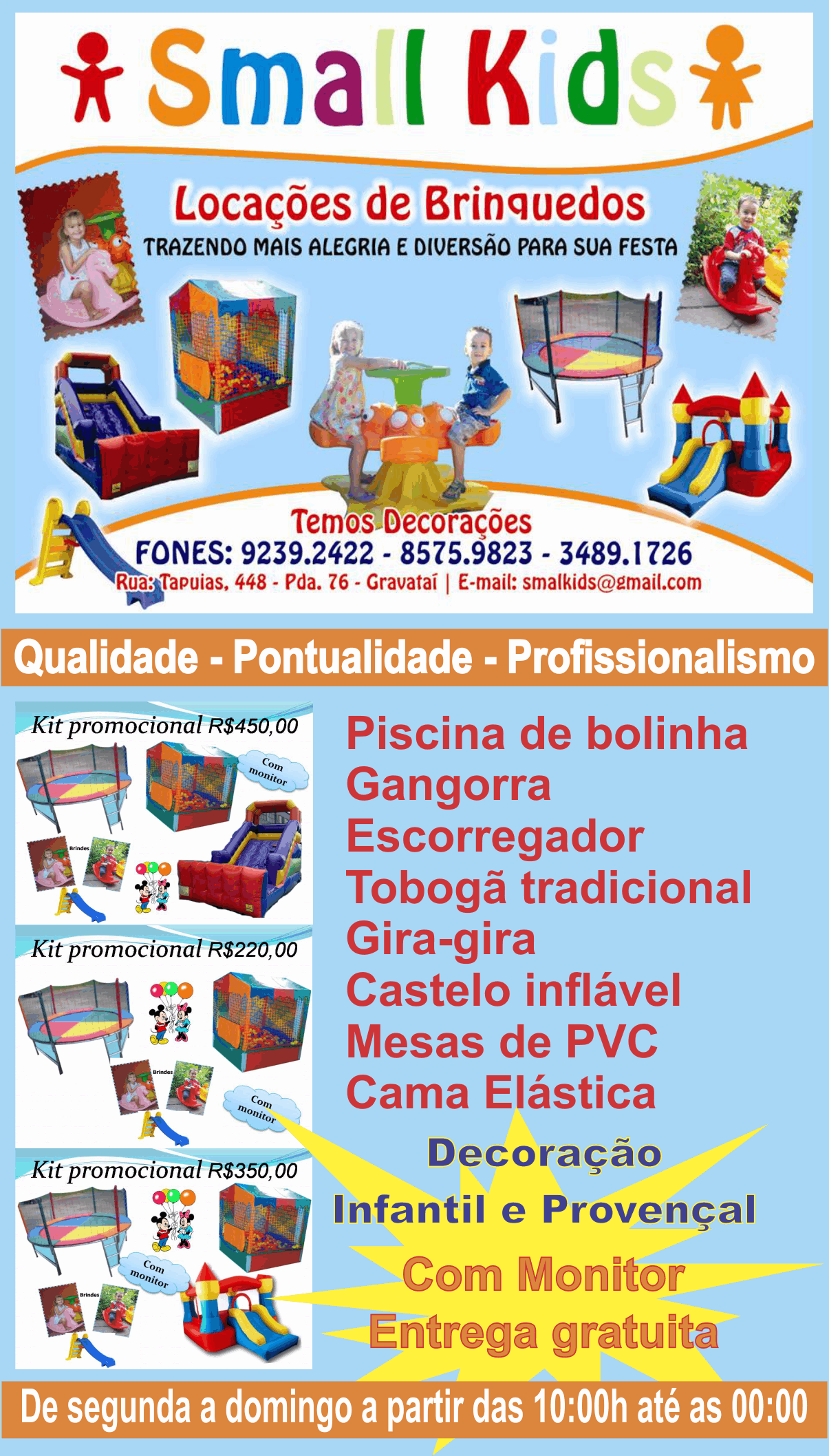 ALUGUEL DE BRINQUEDOS EM GRAVATA